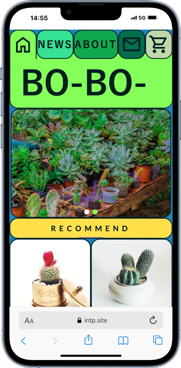 多肉専門店BO-BO-サイト画像(iphone)